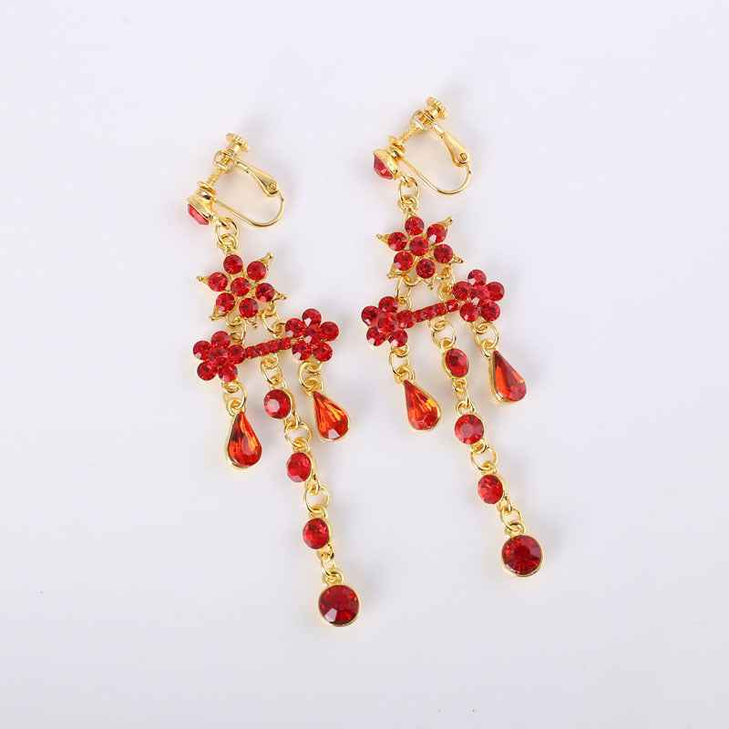 In the new factory direct Bride Wedding Dress Wedding Necklace red suit jewelry accessories spot