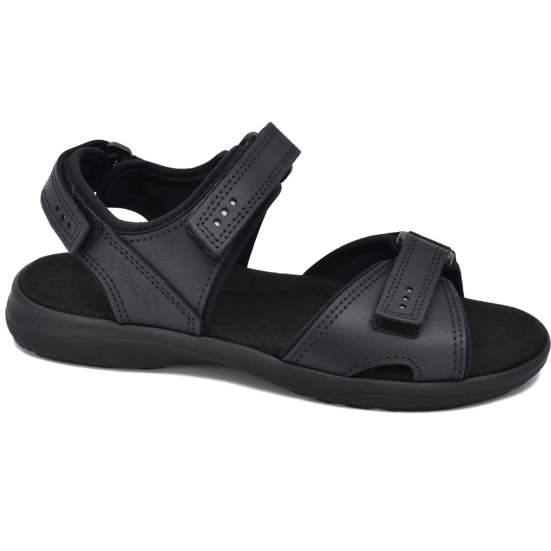 Liiva Women's Leather Sandals - Black - ORÉA PARIS