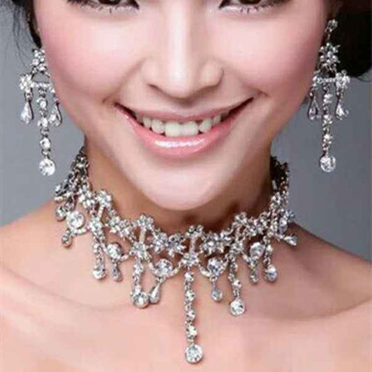 In the new factory direct Bride Wedding Dress Wedding Necklace red suit jewelry accessories spot