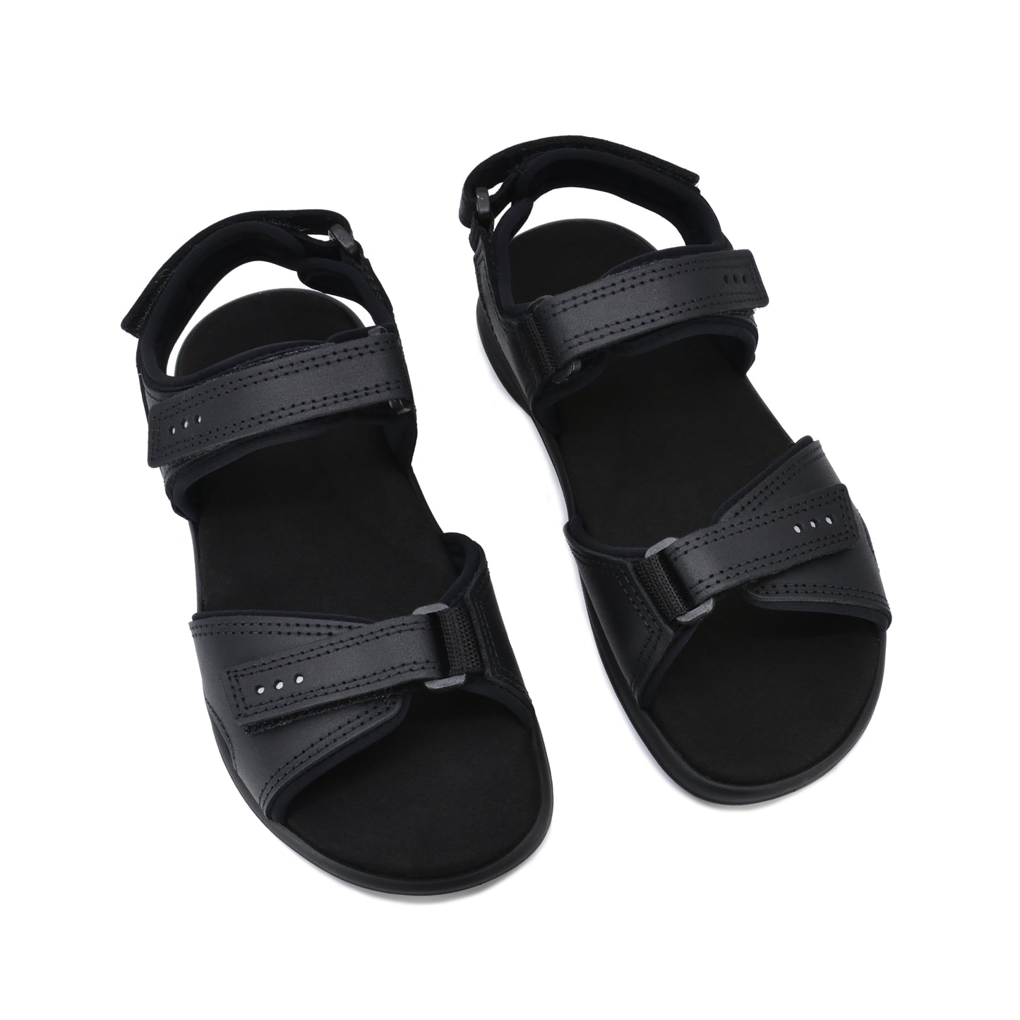 Liiva Women's Leather Sandals - Black - ORÉA PARIS