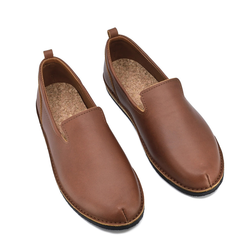 London - Classic shoes in the TOKU style - Brown - ORÉA PARIS