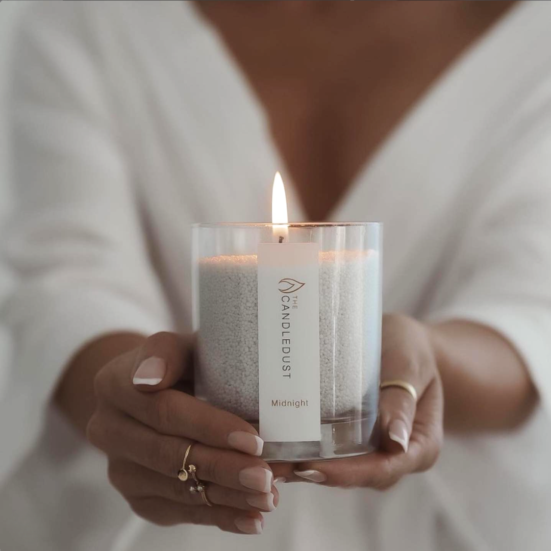 Powdered Candle in Glass - Dark Honey 160g - ORÉA PARIS